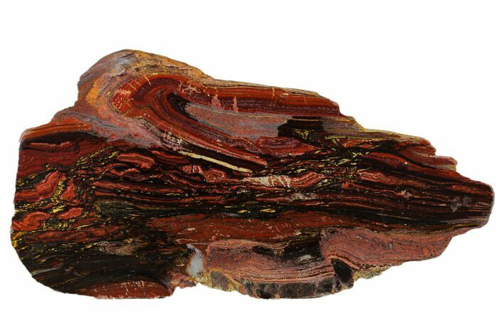 Polished Tiger Iron Stromatolite Slab - Billion Years #178778